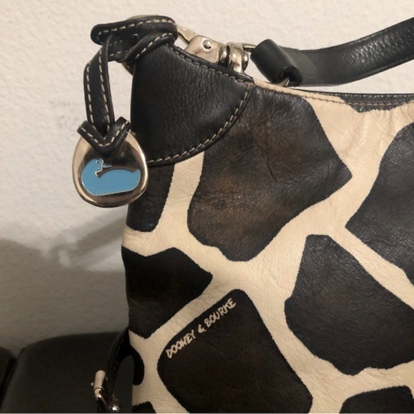 Vintage Dooney & Bourke Giraffe Hobo Handbag Purse - Picture 3 of 13